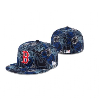 Red Sox Navy Cap Chaos 59FIFTY Fitted Hat