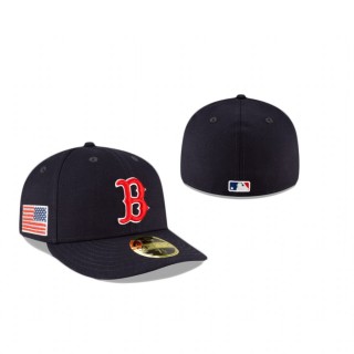 Red Sox Navy Crystals From Swarovski Flag Low Profile 59Fifty Hat