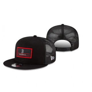 Boston Red Sox Black Deck Trucker 9FIFTY Snapback Hat