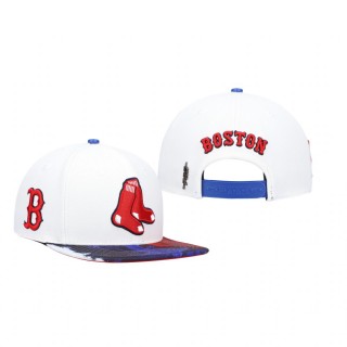 Boston Red Sox White Dip-Dye Snapback Hat