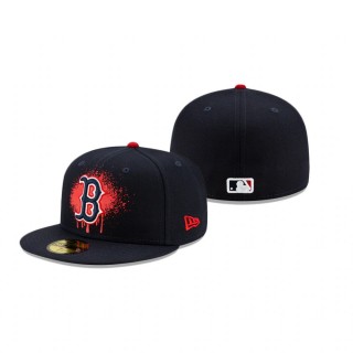 Red Sox Navy Drip Front Hat
