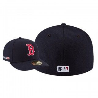 Men's Boston Red Sox Navy MLB 150th Anniversary Patch Low Profile 59FIFTY Fitted Hat