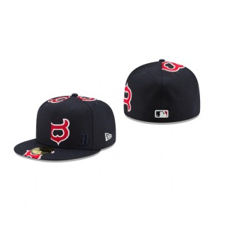 Red Sox Pieced Logo Navy 59FIFTY Fitted New Era Hat