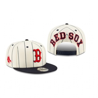 Boston Red Sox White Pinstripe 9FIFTY Snapback Hat