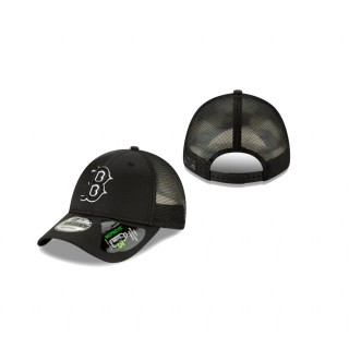 Boston Red Sox Black Repreve Trucker 9FORTY Adjustable Hat