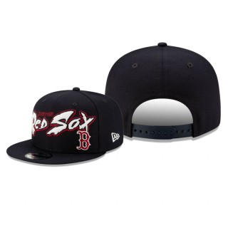 Boston Red Sox Navy Retro Graffiti 9FIFTY Adjustable Hat