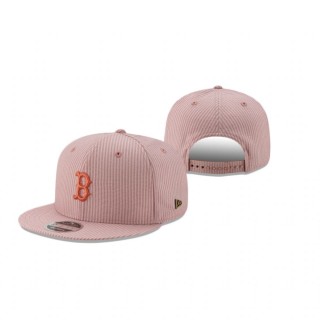 Boston Red Sox Pink Seersucker Black Label 9Fifty Snapback Snapback Hat