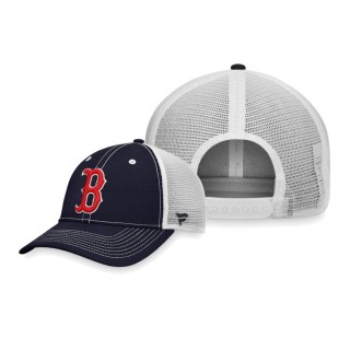 Boston Red Sox Navy White Sport Resort Trucker Snapback Hat