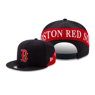Boston Red Sox New Era Navy Team Bulletin 9FIFTY Adjustable Snapback Hat