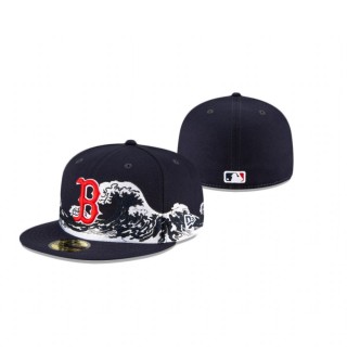 Red Sox Navy New Era 100th Anniversary Wave Hat