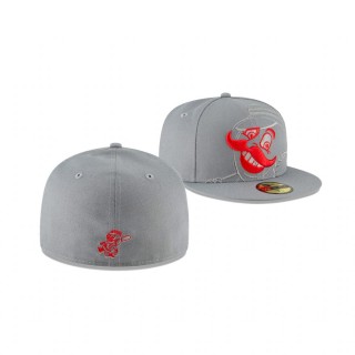 Reds Gray Alternate Logo Elements 59FIFTY Fitted Hat