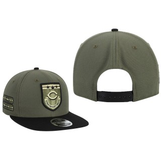 Cincinnati Reds Green Army Patch 9FIFTY Adjustable Hat