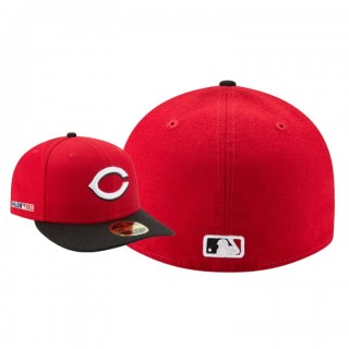 Men's Cincinnati Reds Black MLB 150th Anniversary Patch Low Profile 59FIFTY Fitted Hat