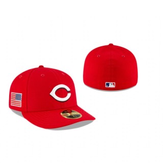 Reds Red Crystals From Swarovski Flag Low Profile 59Fifty Hat