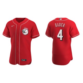 Harrison Bader Reds Scarlet Authentic Jersey