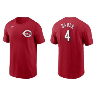 Harrison Bader Reds Red Name & Number T-Shirt