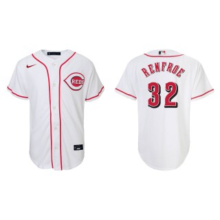 Youth Hunter Renfroe Reds White Replica Home Jersey
