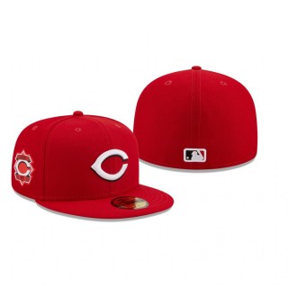 Cincinnati Reds Red Logo Side 59FIFTY Fitted Hat