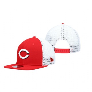 Cincinnati Reds Red White Mesh Fresh 9FIFTY Snapback Hat