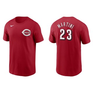 Nick Martini Reds Red Name & Number T-Shirt