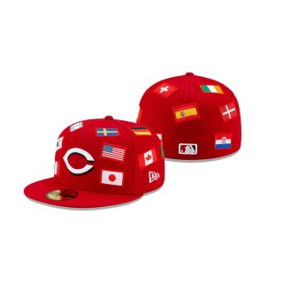 Reds All Over Flag 59FIFTY Fitted Red Hat