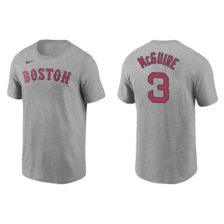 Men's Boston Red Sox Reese McGuire Gray Name & Number T-Shirt