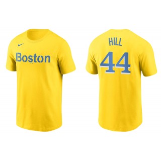 Men's Boston Red Sox Rich Hill Gold City Connect Wordmark T-Shirt