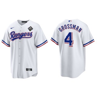 Robbie Grossman Texas Rangers White 2023 World Series Replica Jersey