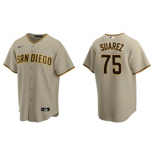 Men's San Diego Padres Robert Suarez Sand Brown Replica Alternate Jersey
