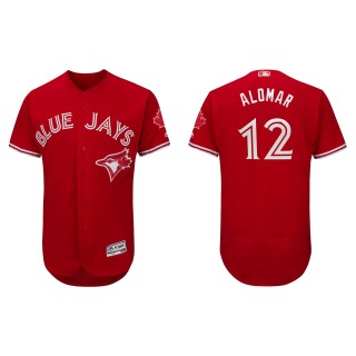 Roberto Alomar Toronto Blue Jays Scarlet Canada Day Authentic Collection Flex Base Player Jersey