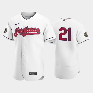 Roberto Clemente Day Indians 21 Authentic White Jersey