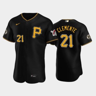 Black Roberto Clemente Day Pirates #21 Authentic Jersey
