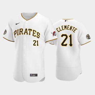 White Roberto Clemente Day Pirates #21 Authentic Jersey