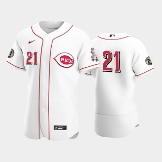 Roberto Clemente Day Reds 21 Authentic White Jersey