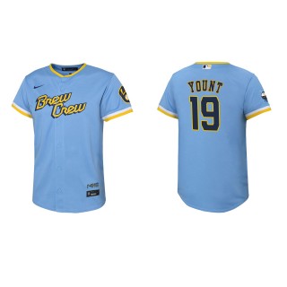 Robin Yount Youth Brewers Powder Blue 2022 City Connect Replica Jersey