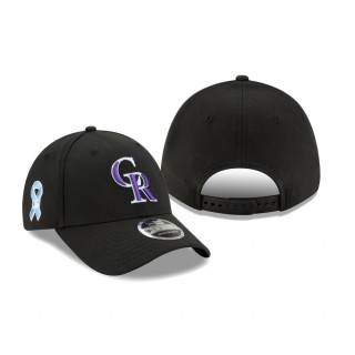 Colorado Rockies Black 2021 Father's Day 9FORTY Adjustable Hat
