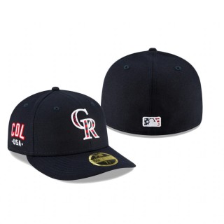 Rockies Navy 4th of July Low Profile 59FIFTY Hat