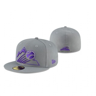 Rockies Gray Alternate Logo Elements 59FIFTY Fitted Hat
