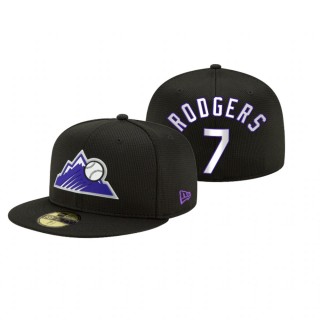 Rockies Brendan Rodgers Black 2021 Clubhouse Hat