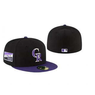 Rockies Black Purple Centennial Collection 59FIFTY Fitted Hat