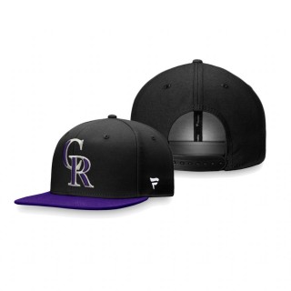 Colorado Rockies Black Core Adjustable Snapback Hat