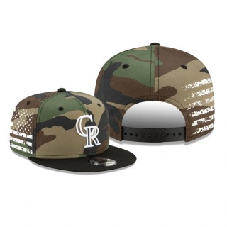 Colorado Rockies Camo Flag Fade 9FIFTY Snapback Hat