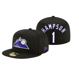 Rockies Garrett Hampson Black 2021 Clubhouse Hat