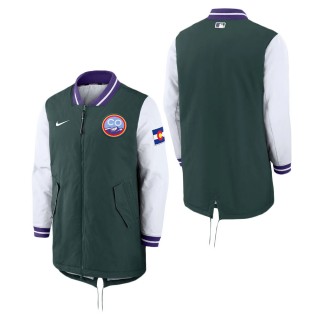 Colorado Rockies Green Authentic Collection 2022 City Connect Full-Zip Dugout Jacket