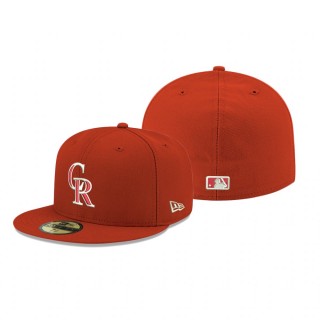Rockies Red Logo 59Fifty Fitted Hat
