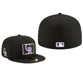 Rockies Black Metal & Thread State 59FIFTY Fitted Hat