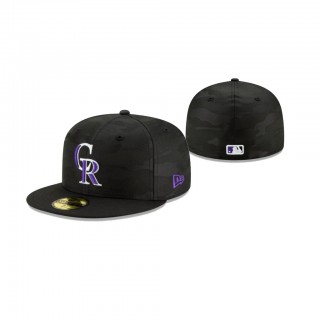 Rockies Midnight Camo Black 59FIFTY Fitted Hat