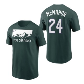 Colorado Rockies Ryan McMahon Green 2022 City Connect Name & Number T-Shirt