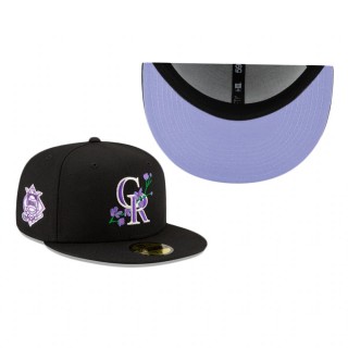 Rockies Black Side Patch Bloom 59FIFTY Fitted Hat