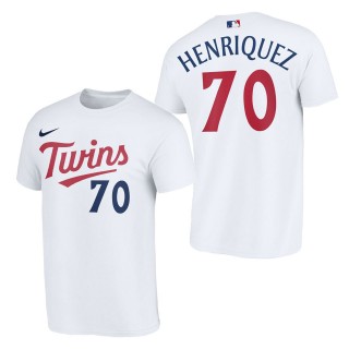 Ronny Henriquez Minnesota Twins White 2023 Wordmark T-Shirt